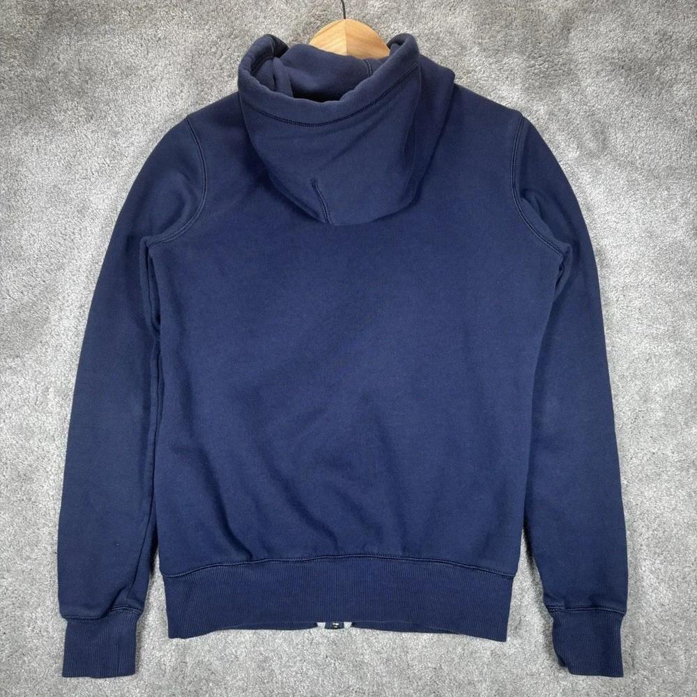 Nike Cleveland Indians Hoodie Sweatshirt Womens M Blue Full Zip Embroidered